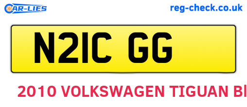 N21CGG are the vehicle registration plates.
