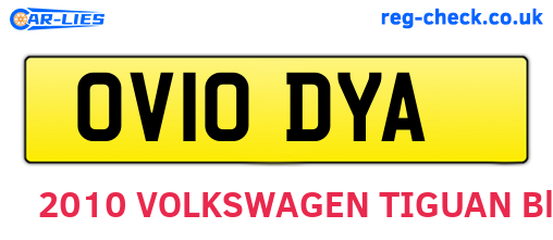 OV10DYA are the vehicle registration plates.