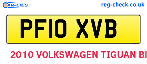 PF10XVB are the vehicle registration plates.