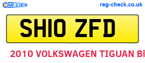 SH10ZFD are the vehicle registration plates.