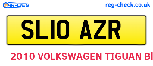 SL10AZR are the vehicle registration plates.