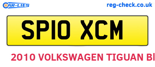 SP10XCM are the vehicle registration plates.