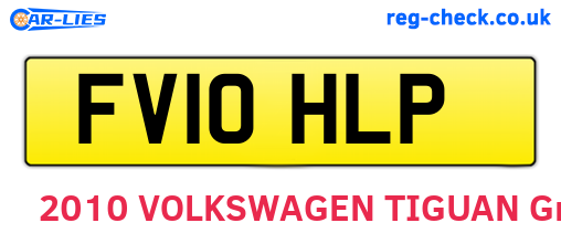 FV10HLP are the vehicle registration plates.