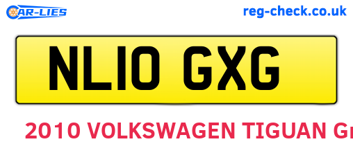 NL10GXG are the vehicle registration plates.