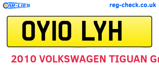 OY10LYH are the vehicle registration plates.
