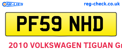 PF59NHD are the vehicle registration plates.
