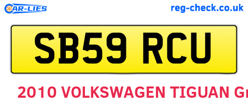 SB59RCU are the vehicle registration plates.