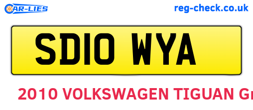 SD10WYA are the vehicle registration plates.