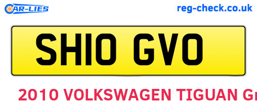 SH10GVO are the vehicle registration plates.