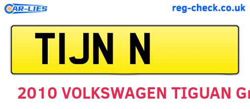 T1JNN are the vehicle registration plates.