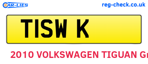 T1SWK are the vehicle registration plates.