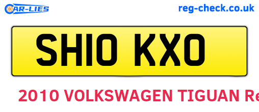 SH10KXO are the vehicle registration plates.