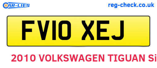 FV10XEJ are the vehicle registration plates.
