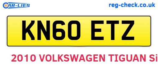 KN60ETZ are the vehicle registration plates.