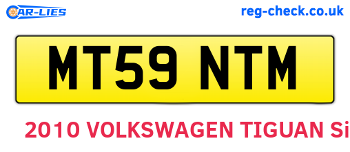 MT59NTM are the vehicle registration plates.