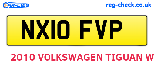 NX10FVP are the vehicle registration plates.