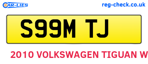 S99MTJ are the vehicle registration plates.