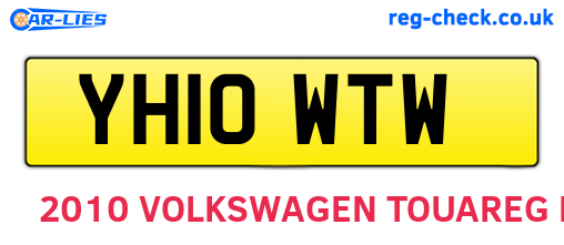YH10WTW are the vehicle registration plates.