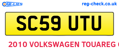 SC59UTU are the vehicle registration plates.