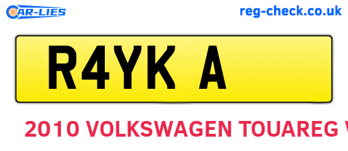 R4YKA are the vehicle registration plates.