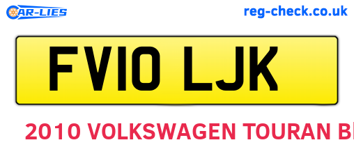 FV10LJK are the vehicle registration plates.