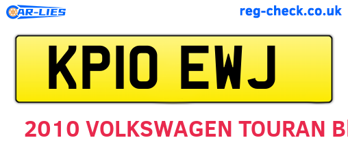 KP10EWJ are the vehicle registration plates.