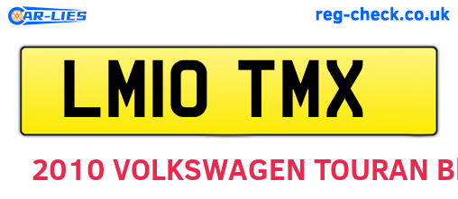 LM10TMX are the vehicle registration plates.