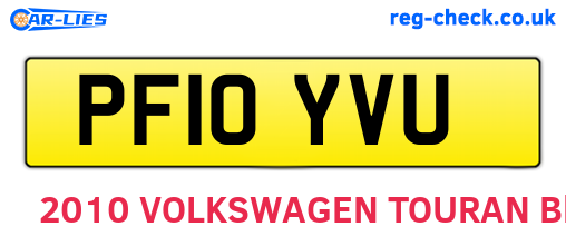 PF10YVU are the vehicle registration plates.