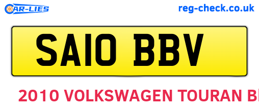 SA10BBV are the vehicle registration plates.