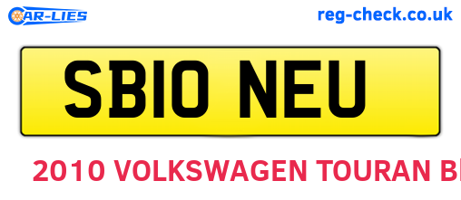 SB10NEU are the vehicle registration plates.