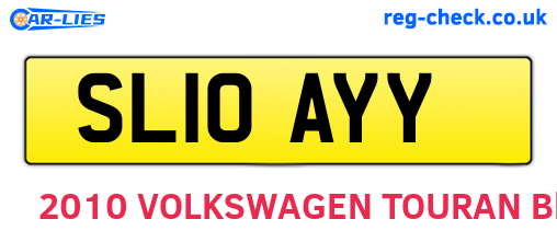 SL10AYY are the vehicle registration plates.