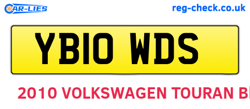YB10WDS are the vehicle registration plates.