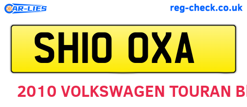 SH10OXA are the vehicle registration plates.