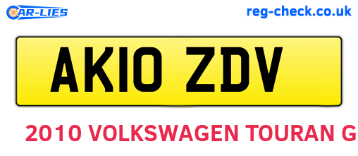 AK10ZDV are the vehicle registration plates.