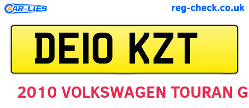 DE10KZT are the vehicle registration plates.