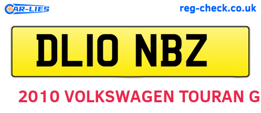 DL10NBZ are the vehicle registration plates.