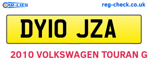 DY10JZA are the vehicle registration plates.