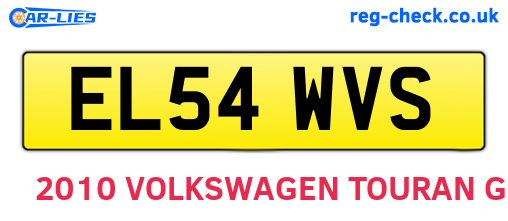 EL54WVS are the vehicle registration plates.