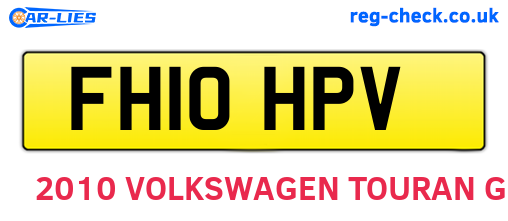 FH10HPV are the vehicle registration plates.