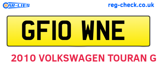 GF10WNE are the vehicle registration plates.