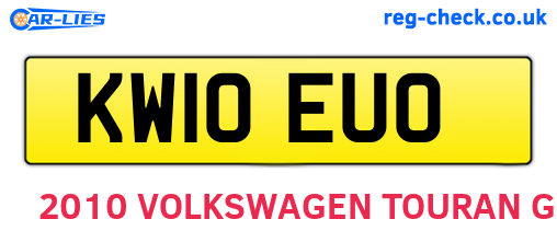 KW10EUO are the vehicle registration plates.