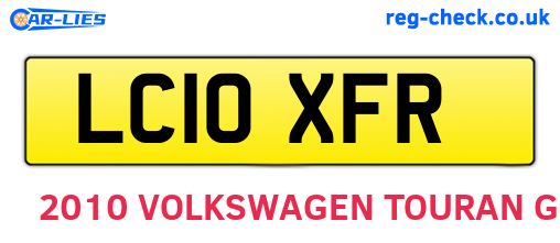 LC10XFR are the vehicle registration plates.
