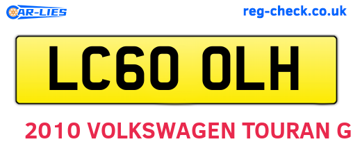 LC60OLH are the vehicle registration plates.