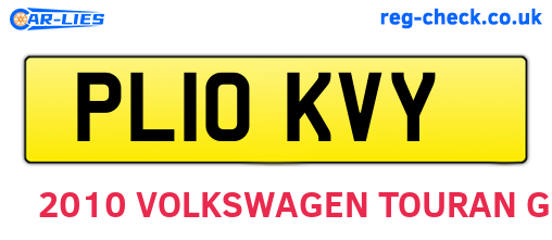 PL10KVY are the vehicle registration plates.
