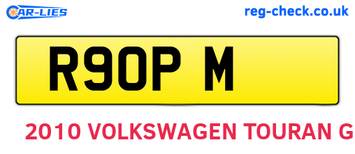 R9OPM are the vehicle registration plates.