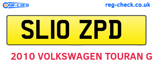 SL10ZPD are the vehicle registration plates.