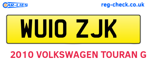 WU10ZJK are the vehicle registration plates.