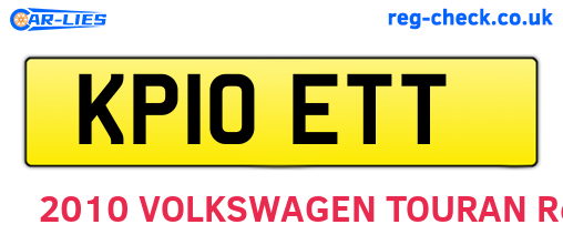 KP10ETT are the vehicle registration plates.