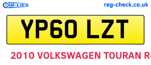 YP60LZT are the vehicle registration plates.