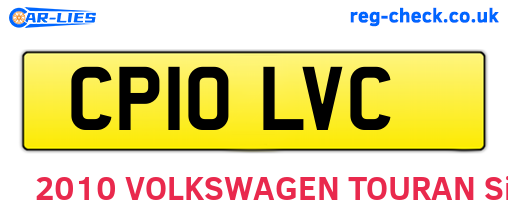 CP10LVC are the vehicle registration plates.